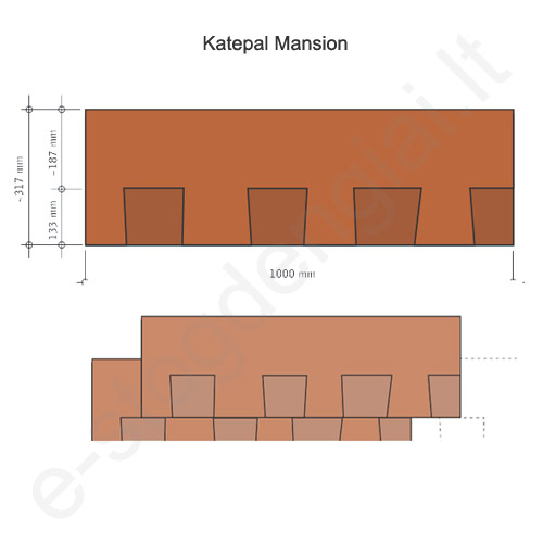 Bituminės čerpelės Katepal Mansion Eilean 10225, 1,6 m²/pak