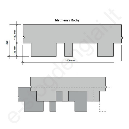 Bituminės čerpelės Katepal Rocky Terakota 10270, 3 m²/pak