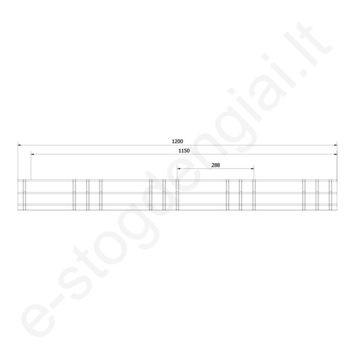 Budmat pusapvalis kraigas GSV-30 0,50 mm, L=1950 mm, D-Matt Plus Grafito (RAL 7024), vnt