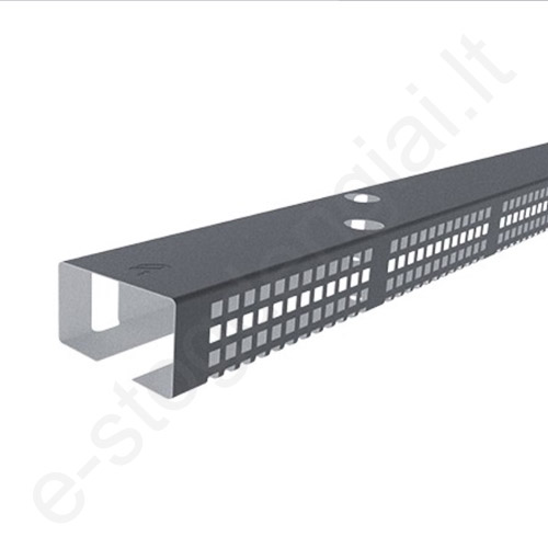 Budmat startinė perforuota juosta LSW 0,50 mm, L=1200 mm, D-Matt Juoda (RAL 9005), vnt