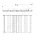 Modulinė čerpė Budmat Como su mikrobangelėmis 0,50 mm, 725x1216 mm (0,827 m²) Ideal-Matt Juoda (015), vnt