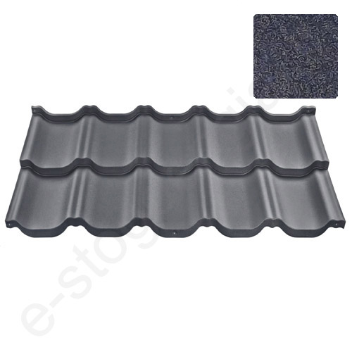 Modulinė čerpė Budmat Venecja 0,50 mm, 736x1190 mm (0,805 m²) D-Matt Plus Antracito (RAL 7016), vnt