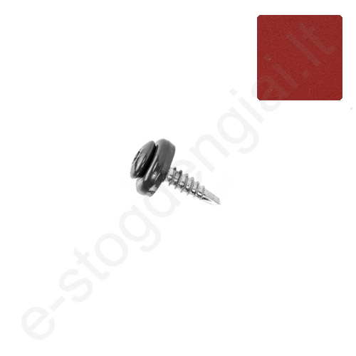 Savisriegiai į skardą TORX TX-20 4,8x20 mm Raudona (RAL 3009) prie Budmat, 250 vnt