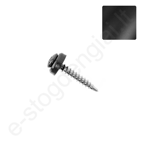 Savisriegiai į medį TORX TX-20 4,8x35 mm Juodi (RAL 9005) prie Budmat, 250 vnt