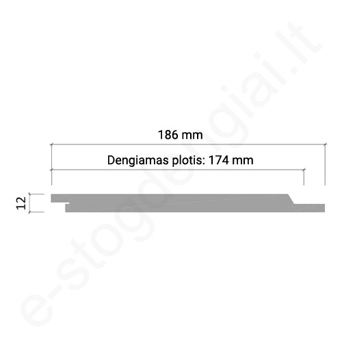 Cementinė dailylentė Cedral Click medžio imitacija C07 Kreidos balta (0,626 m²), vnt