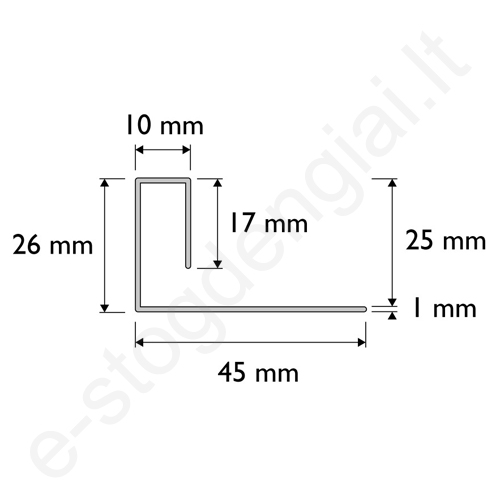 Cedral Lap užbaigimo profilis C73 Vandenyno mėlyna L=3 m, vnt