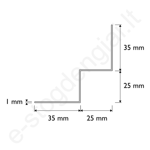 Cedral Lap vidinio kampo profilis C73 Vandenyno mėlyna L=3 m, vnt