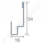 Cedral Click viršutinis angokraščio profilis C75 Metalo žalia L=3 m, vnt