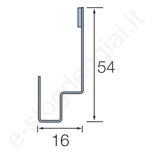 Cedral Click viršutinis angokraščio profilis C05 Platinos pilka L=3 m, vnt