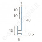 Cedral Click horizontalus pradžios profilis L=3 m, vnt