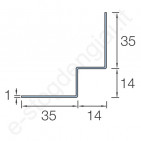 Cedral Click vidinio kampo profilis C77 Akmens pilka L=3 m, vnt