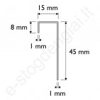 Cedral Lap / Click sujungimo profilis C15 Plieno pilka L=3 m, vnt