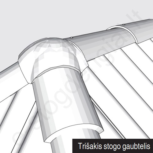 Briaunos gaubtas trišakis Eternit Vyšninė L22, vnt