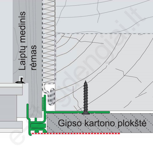 Fakro laiptų angos apvadai LXL-Invisible 60x120 PASLĖPTI, Alu