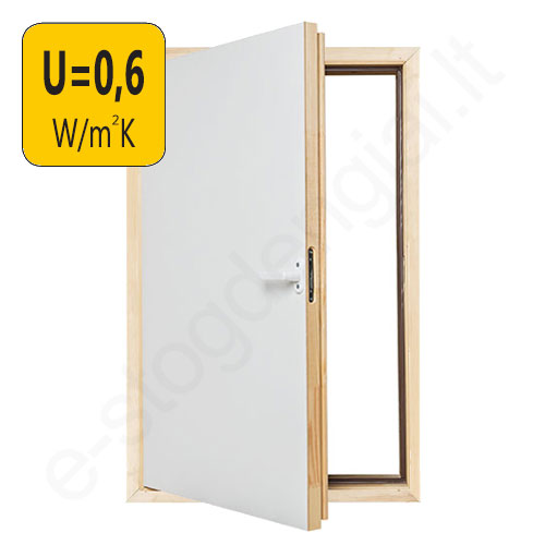 Fakro karnizinės durys DWT 60x110 cm YPATINGAI ŠILTOS, U=0,6 W/m²K