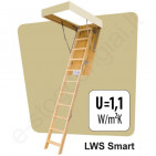 Palėpės laiptai Fakro LWS Smart 70x120 h=2,8m mediniai EKONOMIŠKI