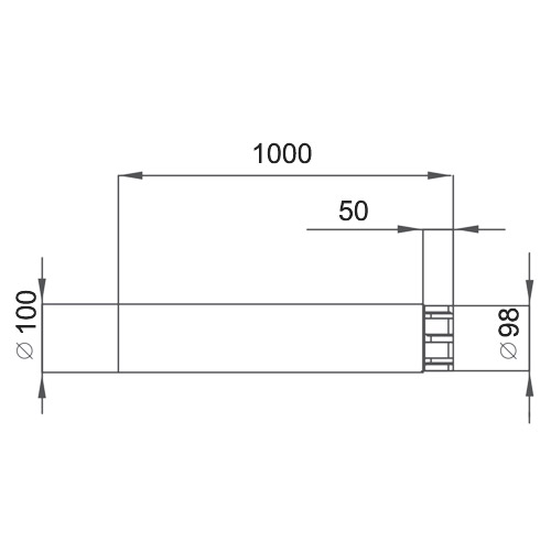 Lietvamzdis RoofArt 150/100 L=1 m, Juodas (RAL 9005) plieninis, vnt