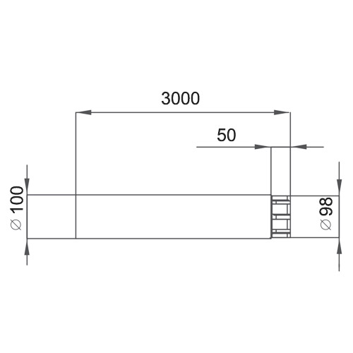 Lietvamzdis RoofArt 150/100 L=3 m, Molio (RAL 8004) plieninis, vnt