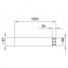 Lietvamzdis RoofArt 125/90 L=1 m, Rudas (RAL 8017) plieninis, vnt