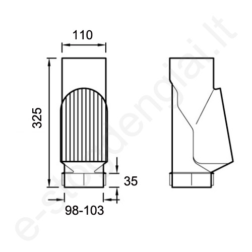 Lapų gaudyklė (plastikinė) Ruukki 150/100 Balta (RR 20), vnt