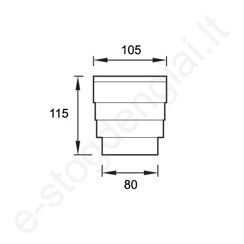 Lietvamzdžio perėjimas lapų gaudyklei (plastikinis) Ruukki 150/100 Molio (RR 750), vnt