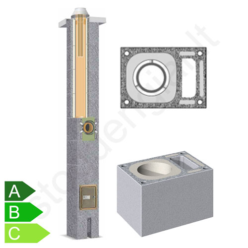 Kaminas Schiedel Absolut Ø200+V h=9,33 m, kompl