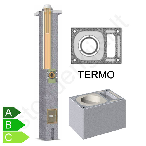 Kaminas Schiedel Absolut TERMO Ø140+V h=7,00 m, kompl