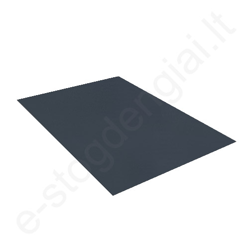 Lygi skarda su plėvele 1250x2000 mm (2,5 m²) Blizgi Antracito (RAL 7016), vnt