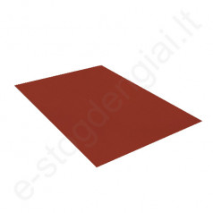 Lygi skarda su plėvele 1250x2000 mm (2,5 m²) Blizgi Vyšnių raudonumo (RAL 3009), vnt