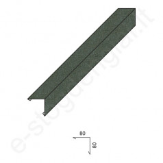 Išorinis kamino kampas 0,50 mm, 80x80 mm, L=2 m, Matinis Žalias (RAL 6020), vnt