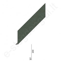 L formos lankstinys 0,50 mm, 200x30 mm, L=2 m, Matinis Žalias (RAL 6020), vnt