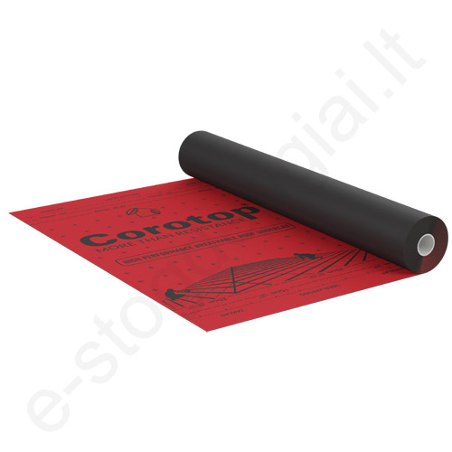 Difuzinė plėvelė Corotop Red Strong SK2, 3 sl, 180 g/m², 2 lipnūs kraštai, 75 m²/rul