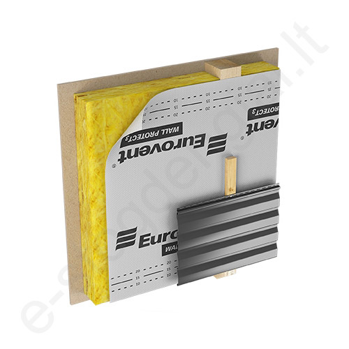 Vėjo izoliacinė plėvelė Eurovent Wall Protect 3, 3 sl, 90 g/m², 75 m²/rul