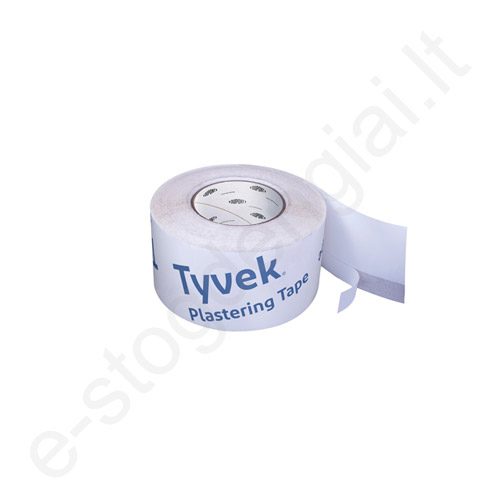 Vienpusė lipni tinkuojama juosta Tyvek Plastering Tape, 80 mm, 25 m/rul