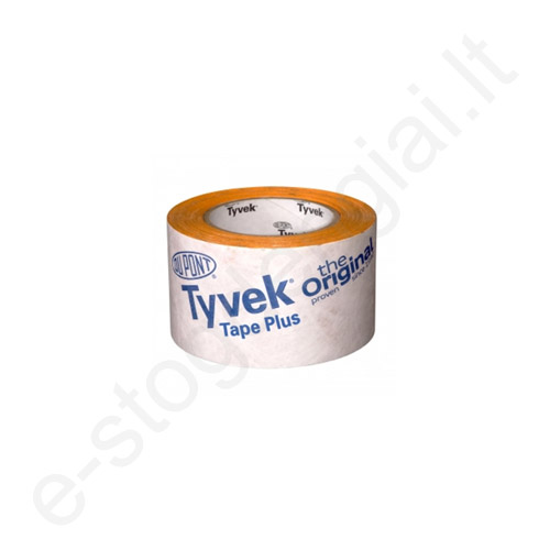 Vienpusė lipni juosta Tyvek Tape Plus, 60 mm, 25 m/rul