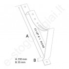 Apžvalgos aikštelės laikiklis plieninėms čerpėms Eurovent Support Metal 350/35, juodas, vnt