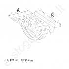 Stogo saugos pakopa Eurovent Step, L=0,17 m, cinkuota, vnt