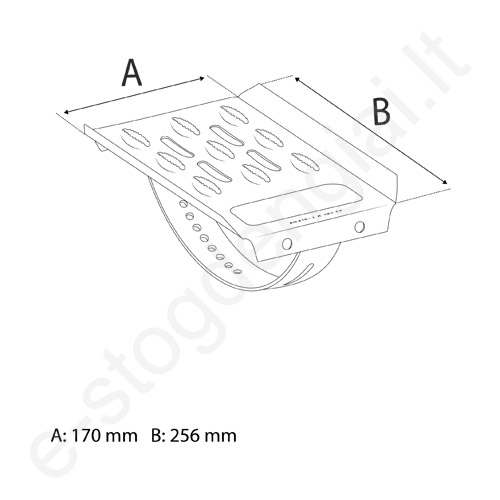 Stogo saugos pakopa Eurovent Step, L=0,17 m, raudona, vnt