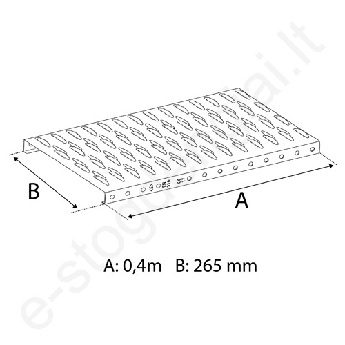 Apžvalgos aikštelė Eurovent Platform, L=0,4 m, cinkuota, vnt