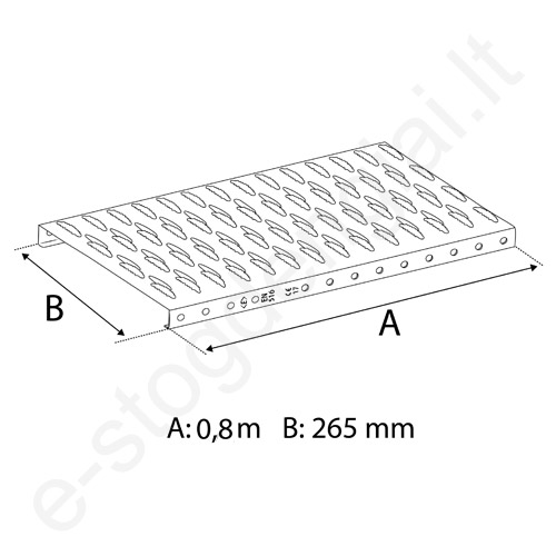 Apžvalgos aikštelė Eurovent Platform, L=0,8 m, cinkuota, vnt