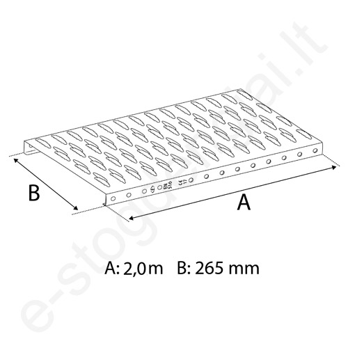 Apžvalgos aikštelė Eurovent Platform, L=2,0 m, tamsi ruda, vnt