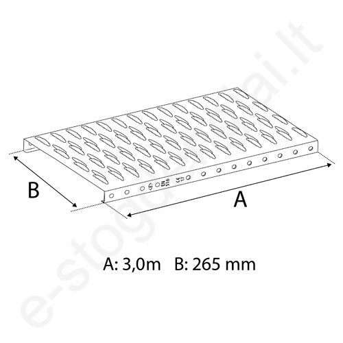 Apžvalgos aikštelė Eurovent Platform, L=3,0 m, tamsi ruda, vnt