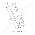 Sniego užtvaros laikiklis klasikinei dangai Eurovent Fix Metal Flat, molio, vnt