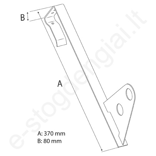 Sniego užtvaros laikiklis čerpėms Eurovent Fix Tube DB-DC long, rudas, vnt