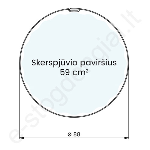 Lietvamzdis Struga 125/90 L=1 m, T.Pilkas (GreenCoat 036) plieninis, vnt
