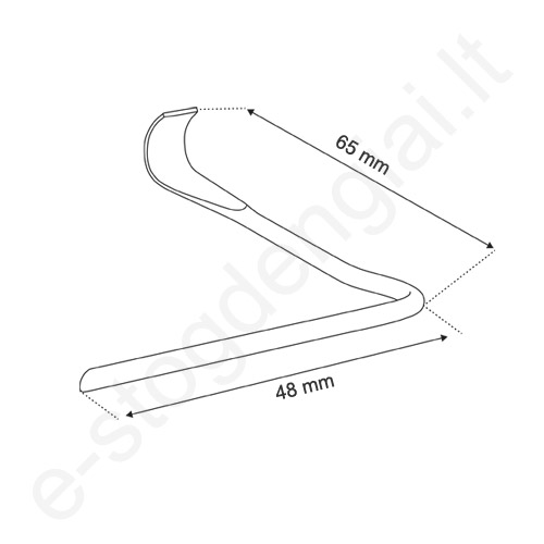 Eilinės čerpės laikiklis DC-9 Eurovent, 65x48 mm, 100 vnt