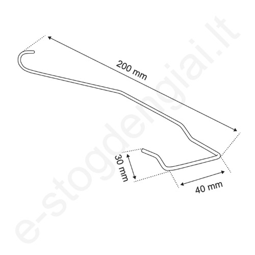 Keraminės čerpės laikiklis J Eurovent, 200x40 mm, 100 vnt