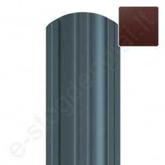 Metalinė tvoralentė Hanbud Polo, L=1350 mm, 110 mm, 0,45 mm, dvipusė, Blizgi Ruda (RAL 8017), vnt
