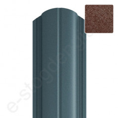 Metalinė tvoralentė Hanbud Sigma 118 mm, 0,45 mm, dvipusė, Matinė Ruda (RAL 8017), m
