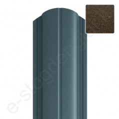 Metalinė tvoralentė Hanbud Sigma 118 mm, 0,45 mm, dvipusė, Matinė T.Ruda (RAL 8019), m